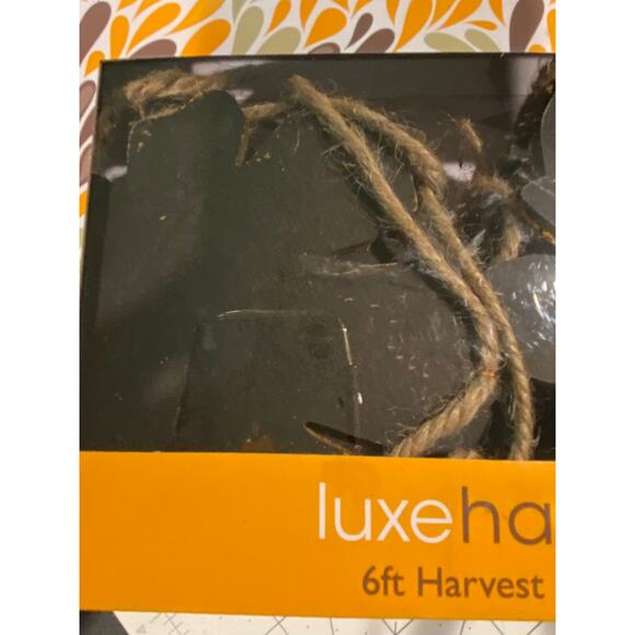 Luxe Habitat 6 ft Harverst Garland Fall Leaves, Fireplace Decor Rustic Farmhouse - Picture 4 of 6